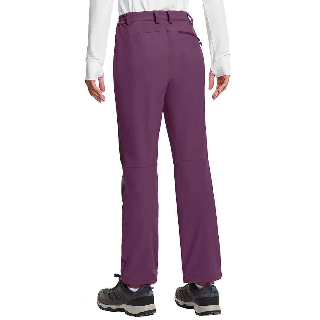 Women's Outdoor Windproof Fleece Lined Hiking Softshell Pants
