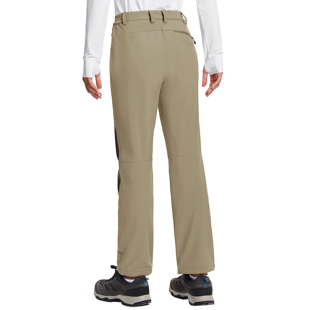 Women's Outdoor Windproof Fleece Lined Hiking Softshell Pants