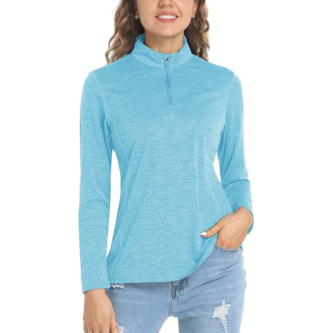 Women's UPF 50+ 1/4 Zip Quick Dry Hiking Shirts