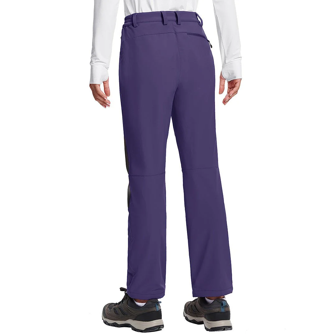 Women's Outdoor Windproof Fleece Lined Hiking Softshell Pants