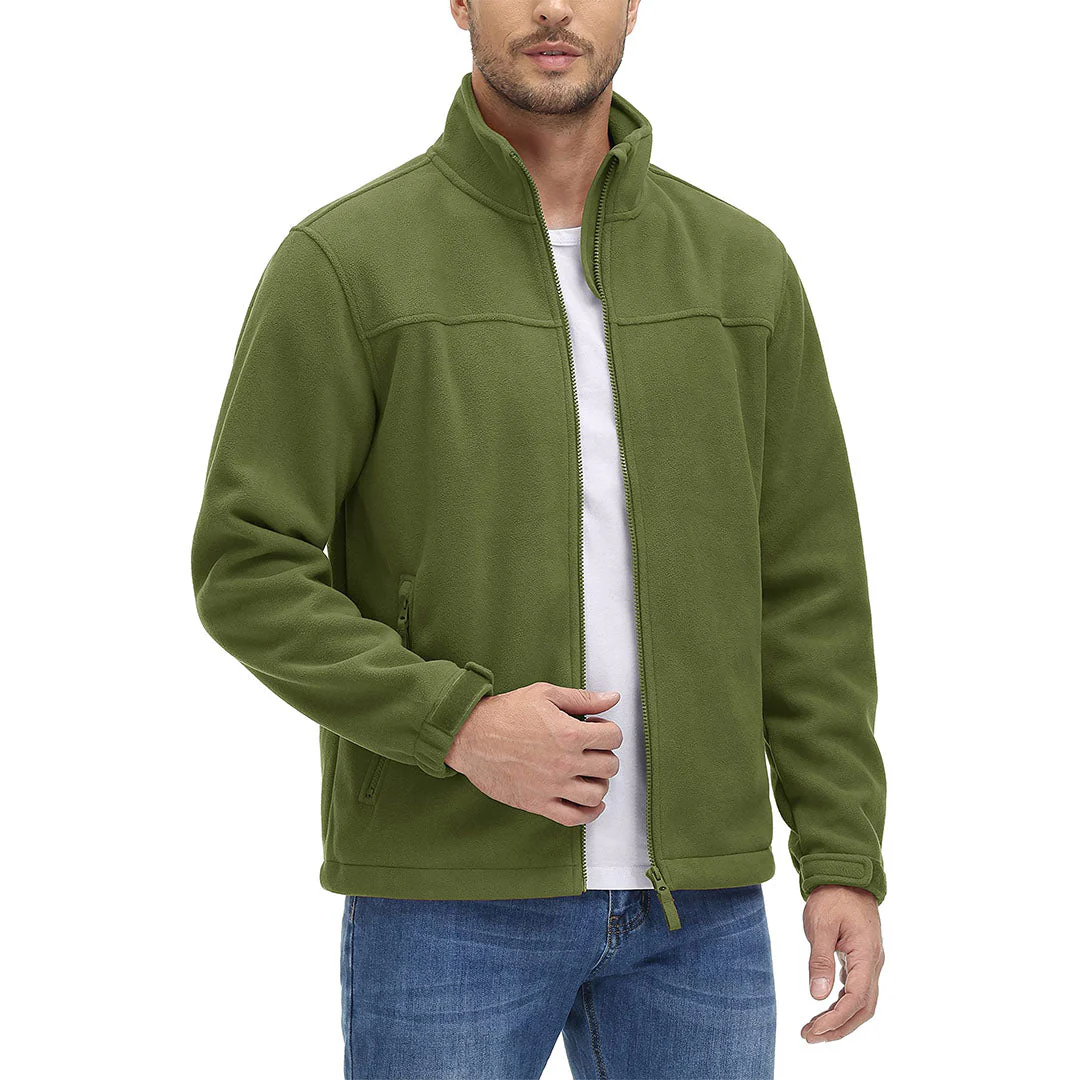 Men's Lightweight Full Zip Casual Fleece Jacket