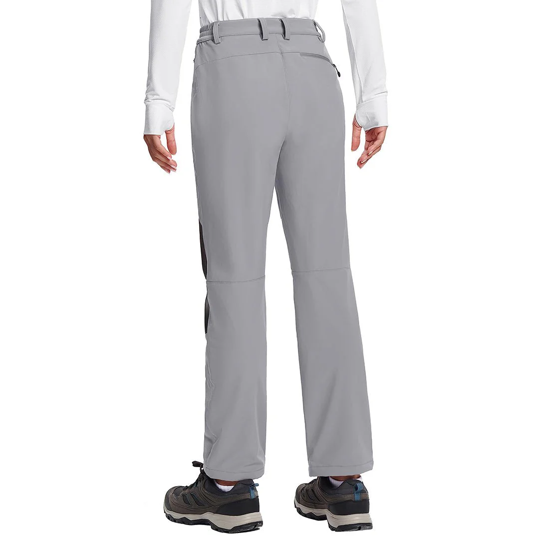 Women's Outdoor Windproof Fleece Lined Hiking Softshell Pants