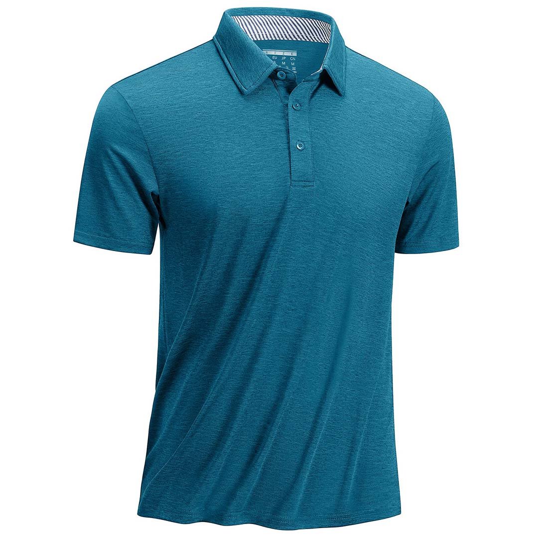 Men's Casual Polo Golf Shirts Quick Dry 3 Buttons