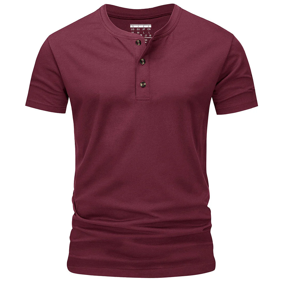 Men's Casual Cotton Henley Shirts