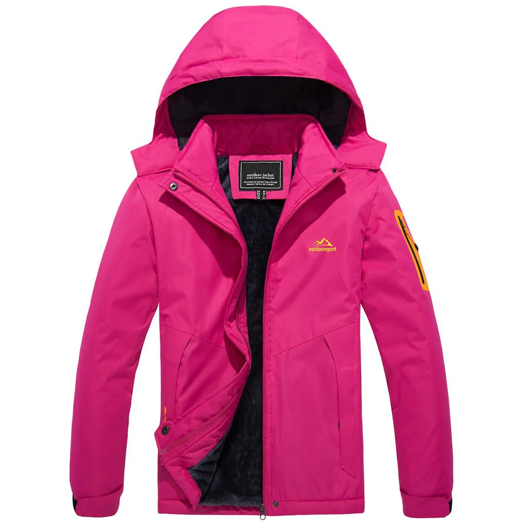 Women's Windproof Waterproof Jacket Softshell Breathable Fleece Coat