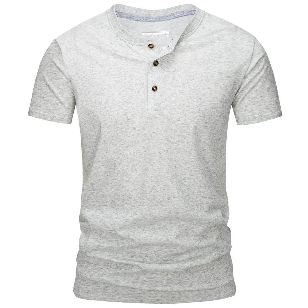 Men's Casual Cotton Henley Shirts