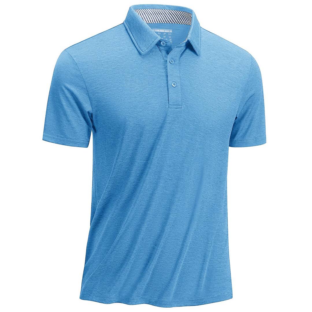Men's Casual Polo Golf Shirts Quick Dry 3 Buttons