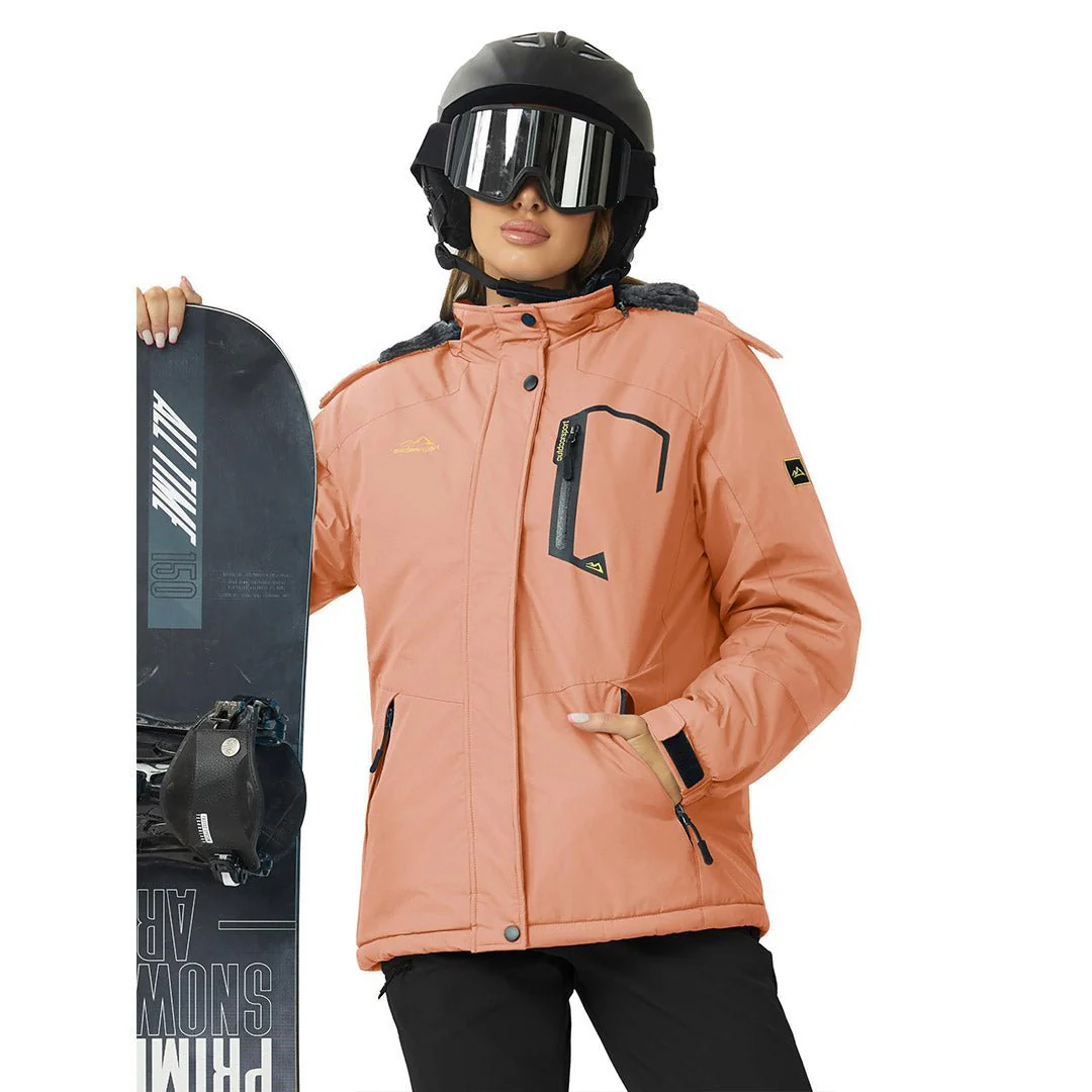 Women's Winter Jacket Waterproof Hooded Fleece Lined Warm Coat Windbreaker