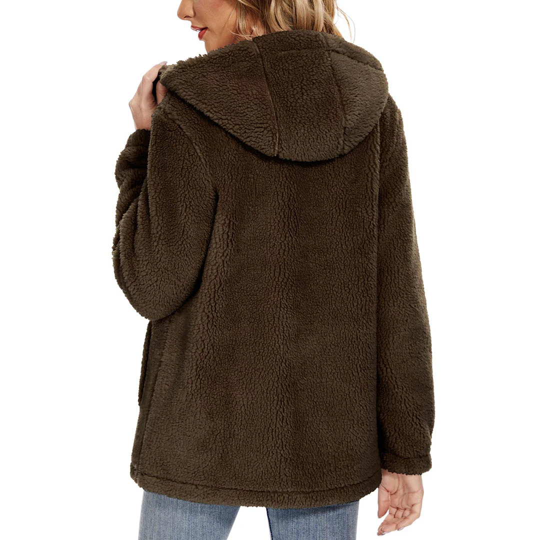 Women's Fuzzy Sherpa Fleece Fluffy Jackets