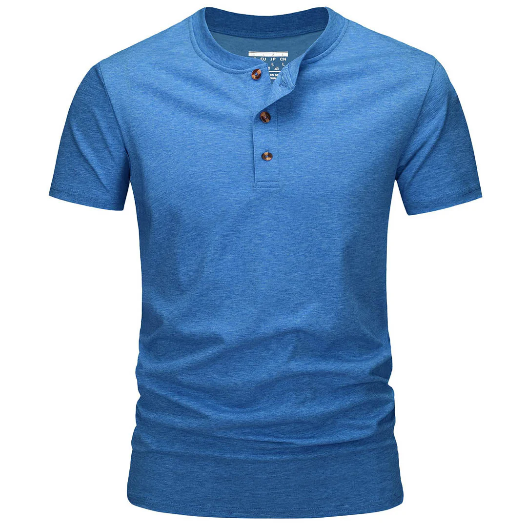 Men's Casual Cotton Henley Shirts