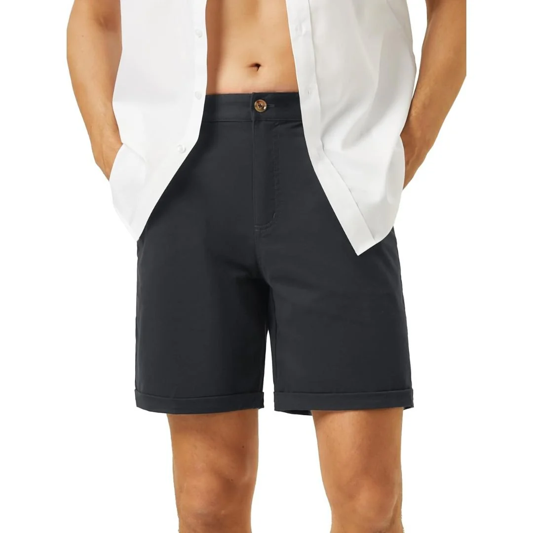 Men's Classic Stretch Chino Shorts with Pockets