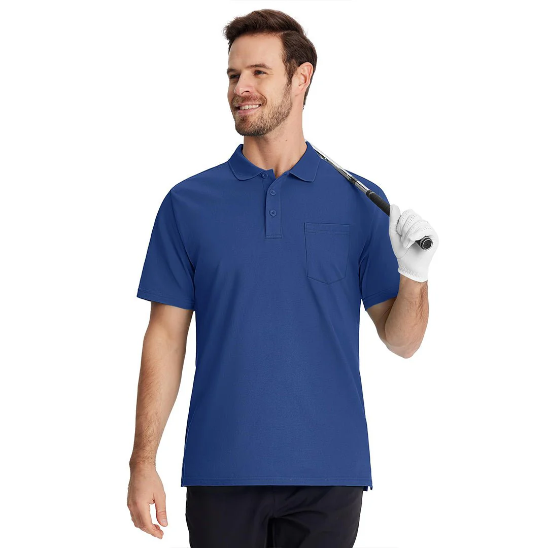 Men's Moisture Wicking Golf Polo Shirts with Pocket