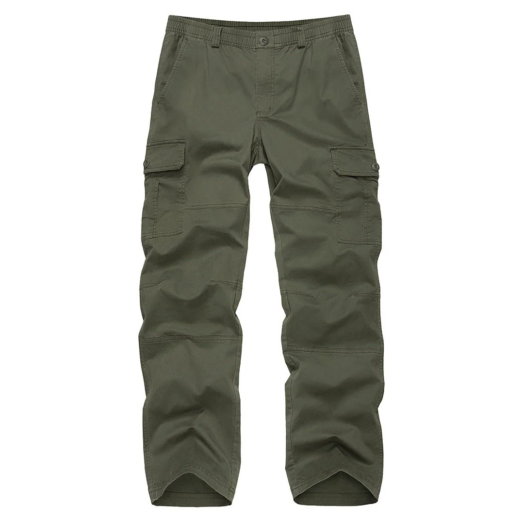 Men's Cotton Casual Classic Straight Leg Pants