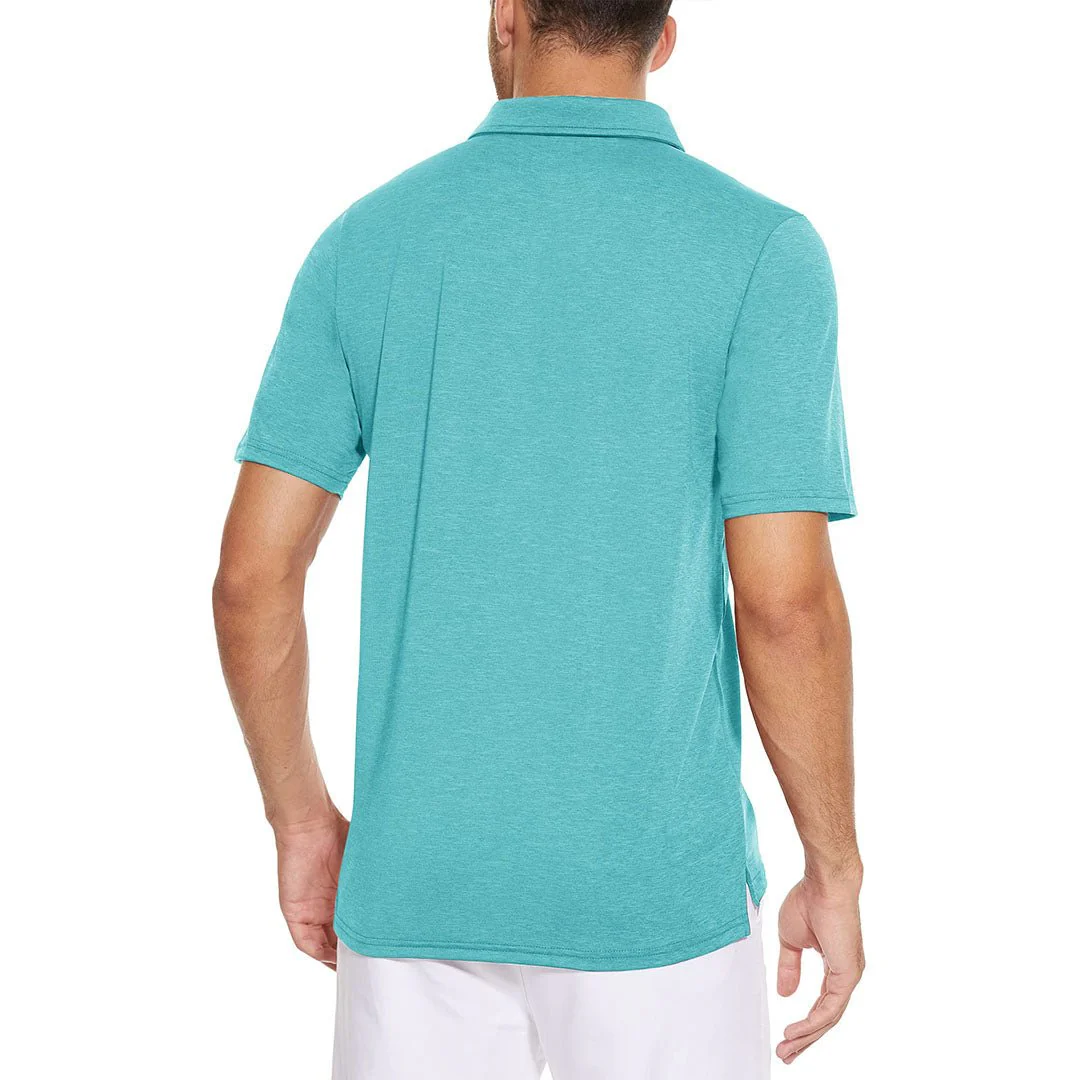 Men's Casual Polo Golf Shirts Quick Dry 3 Buttons