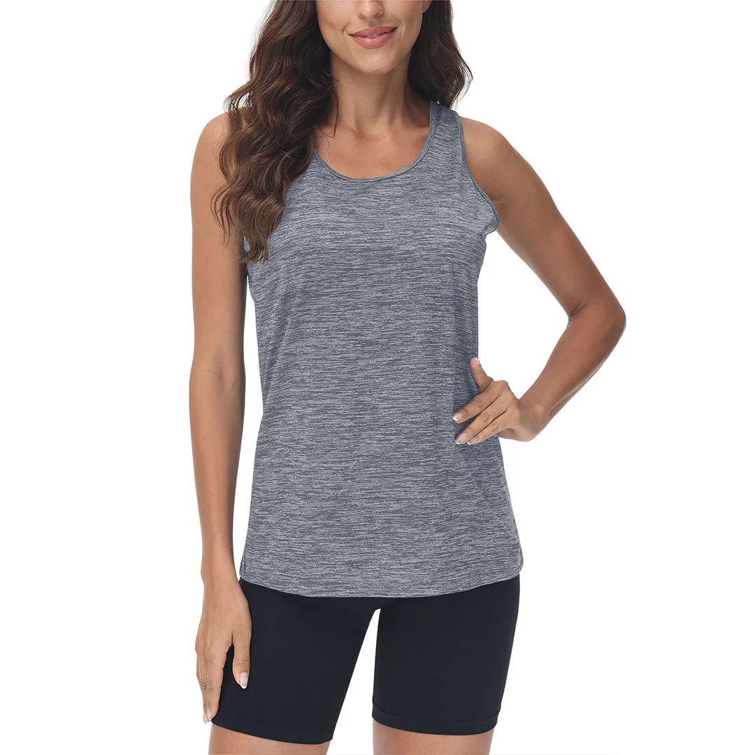 Women's Lightweight Athletic Yoga Crewneck Tank Tops