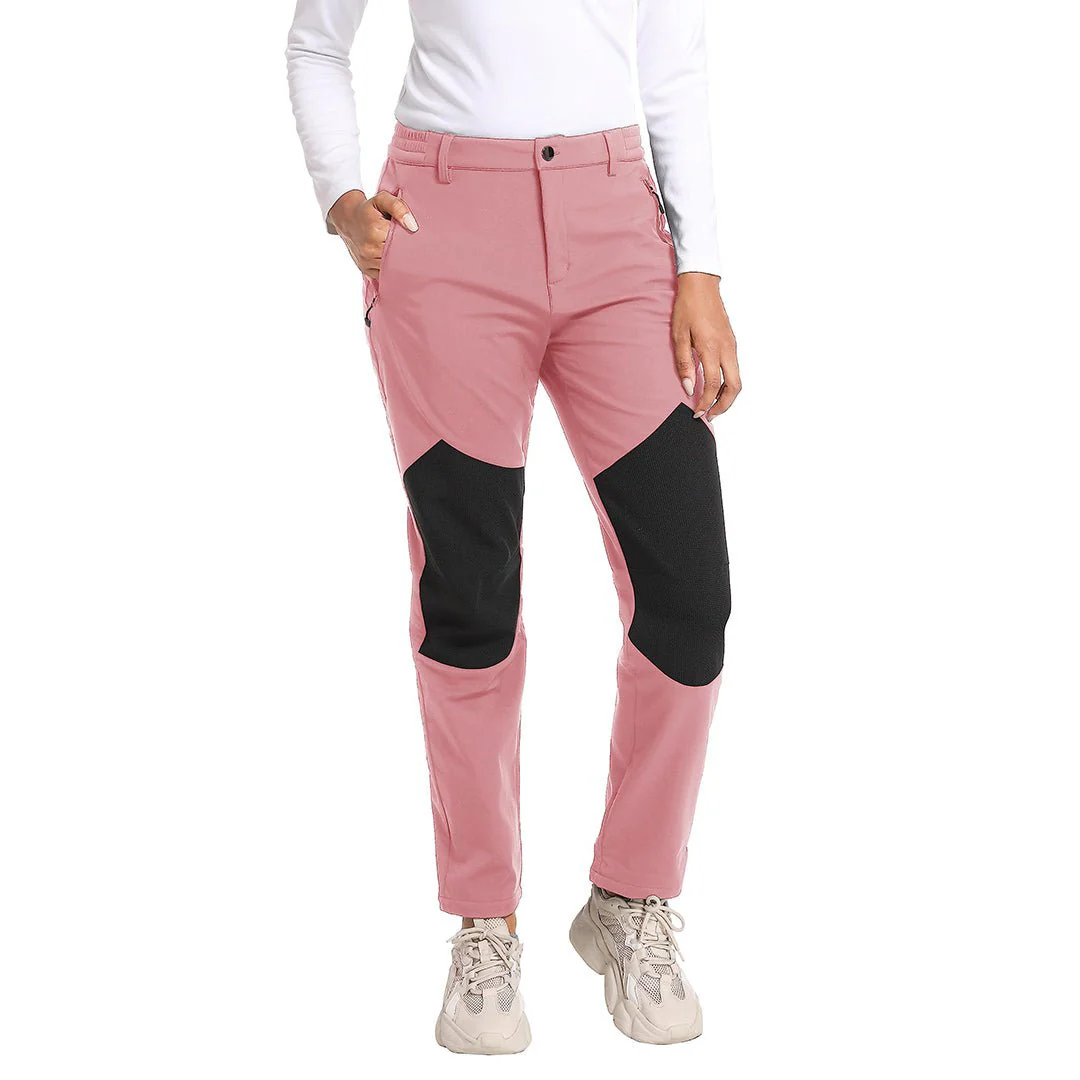 Women's Outdoor Windproof Fleece Lined Hiking Softshell Pants
