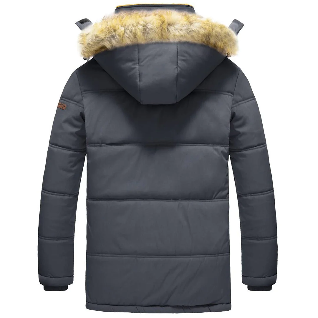 Men's Winter Jacket with Hood Water Repellent Windproof Coat