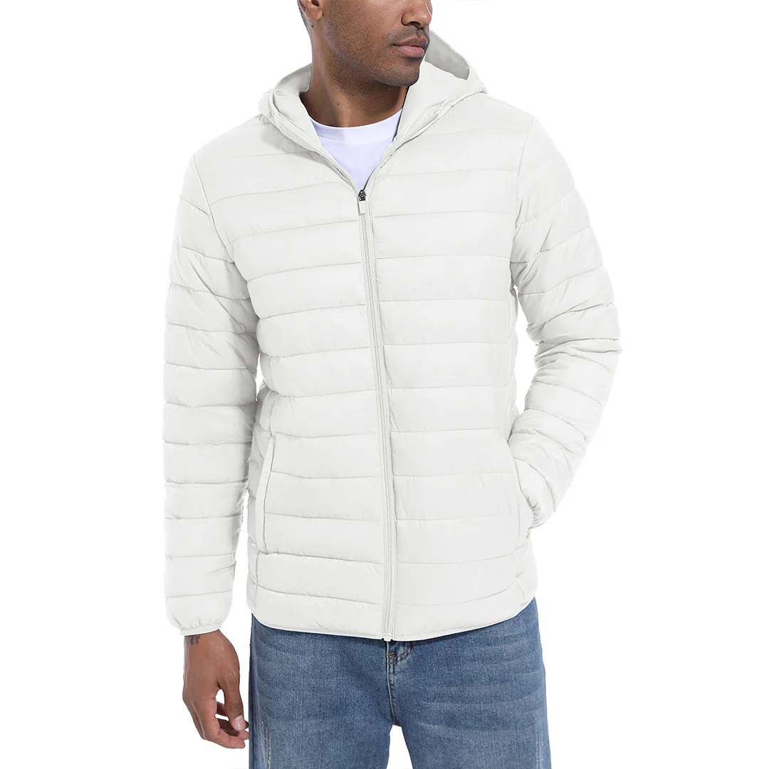 Men's Hooded Puffer Water-Repellent Down Alternative Jacket