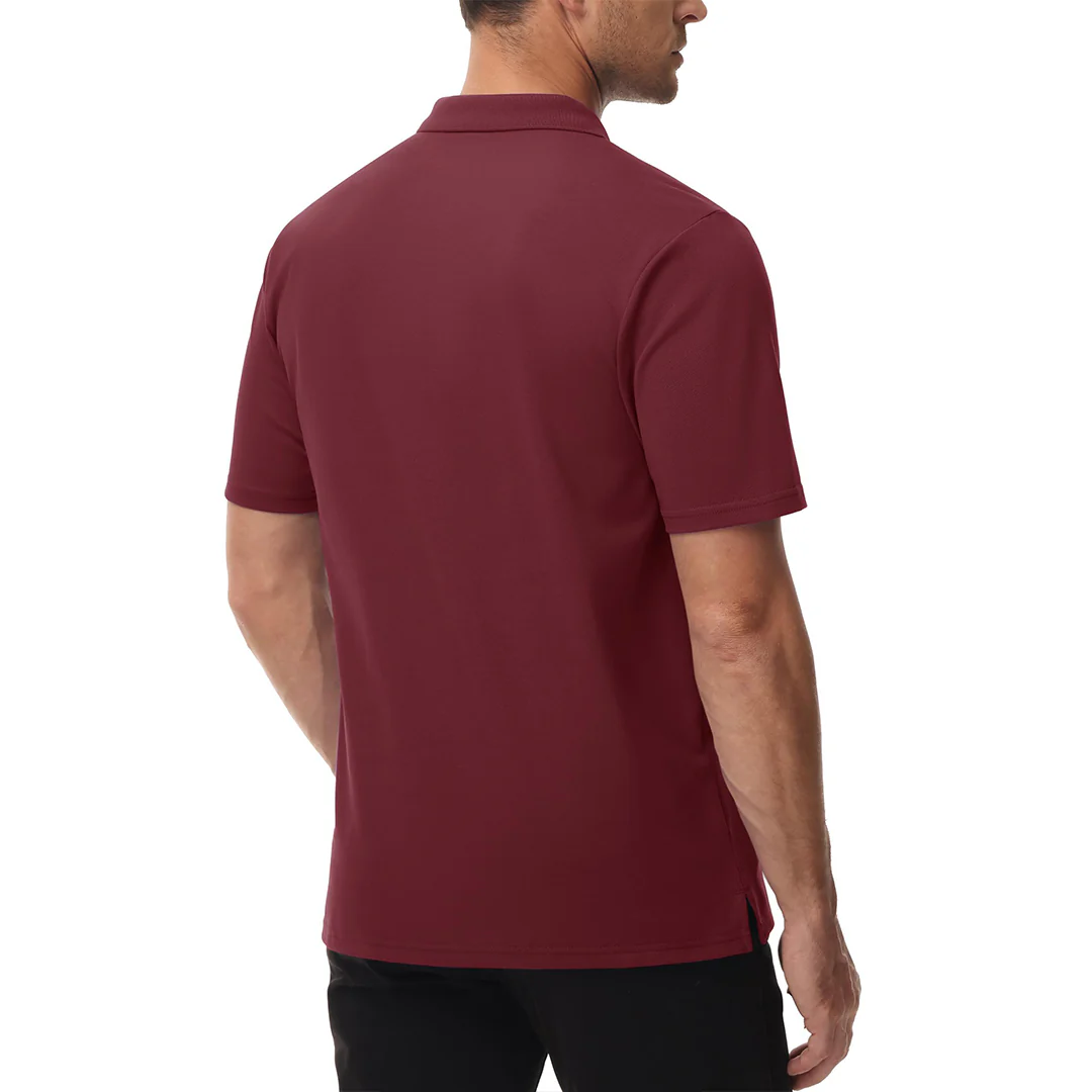Men's Moisture Wicking Golf Polo Shirts with Pocket