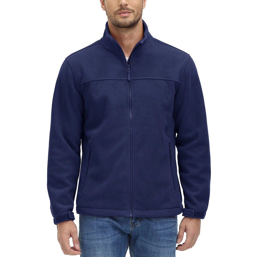 Men's Lightweight Full Zip Casual Fleece Jacket