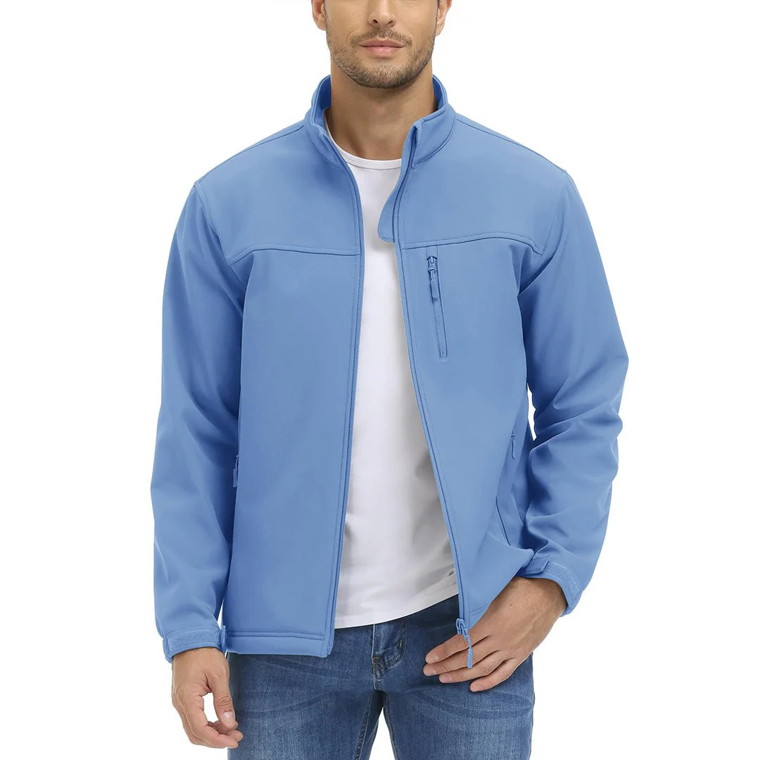 Men's Softshell Fleece Lined Water Resistant Outdoor Tactical Jackets