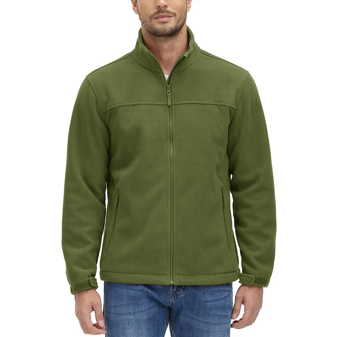 Men's Lightweight Full Zip Casual Fleece Jacket