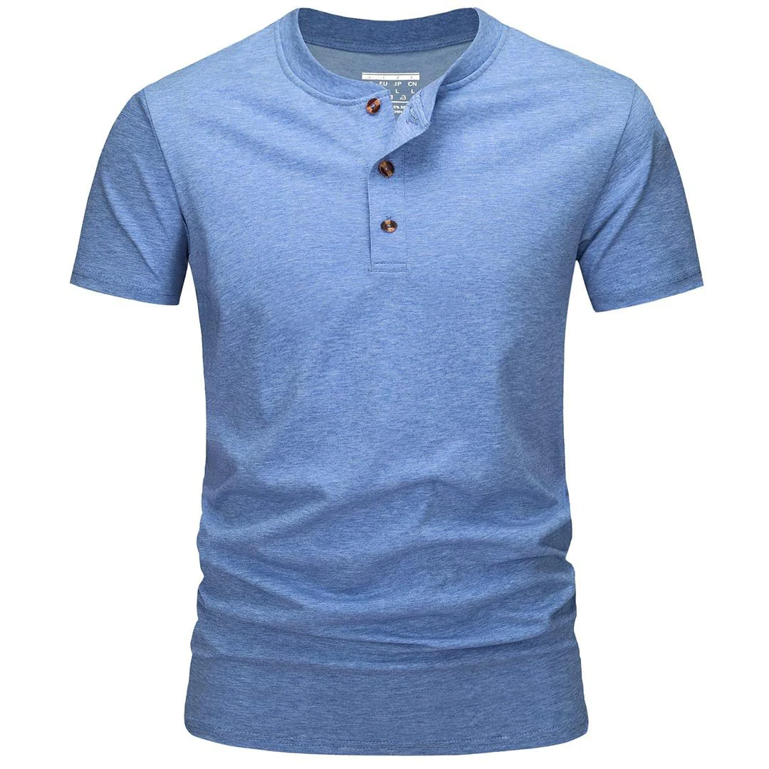 Men's Casual Cotton Henley Shirts