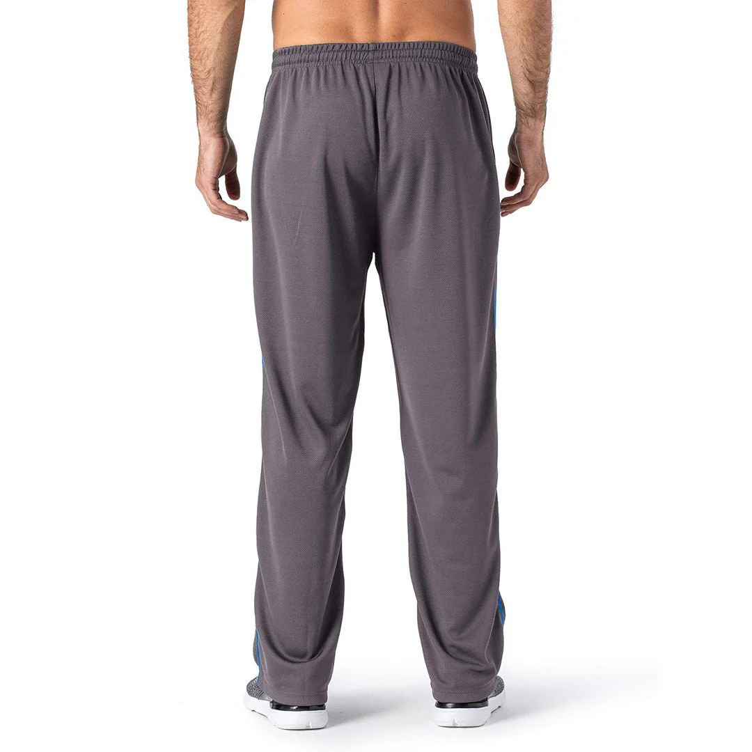 Men's Casual Open Bottom Mesh Sweatpants with Pockets