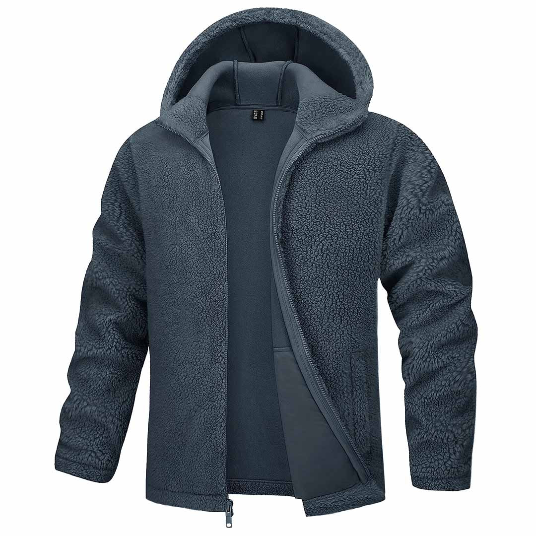Men's Fleece Hoodies Sherpa Jackets Winter Thermal Coats