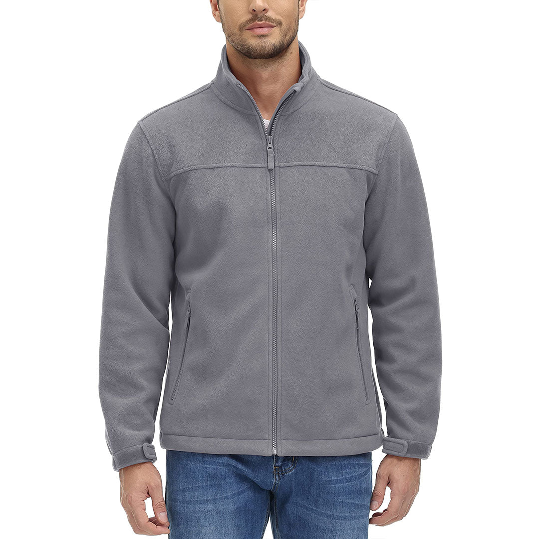 Men's Lightweight Full Zip Casual Fleece Jacket