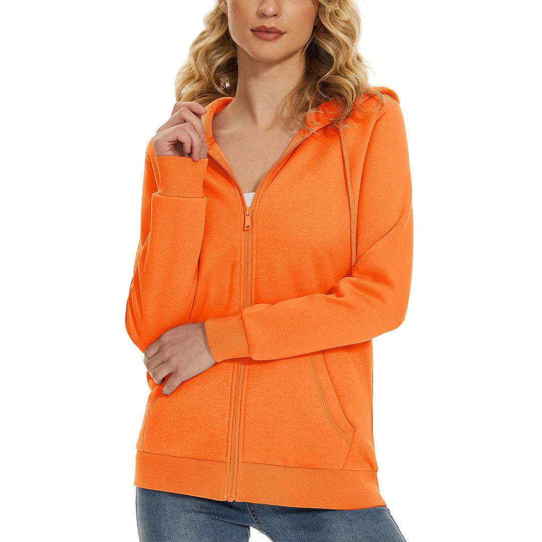 Women's Casual Lightweight  Fleece Hoodies Sportswear Jacket