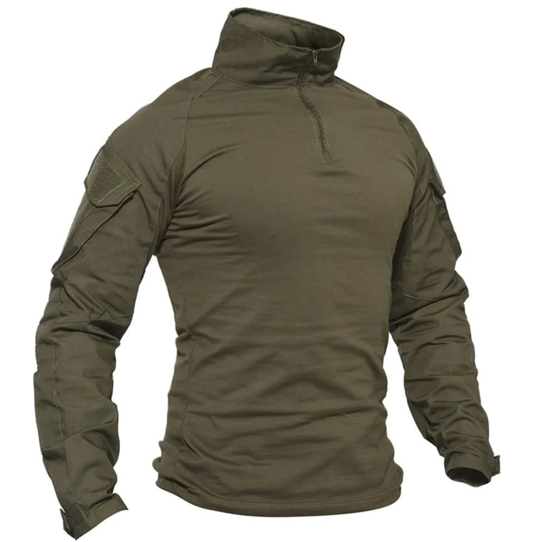 Men's Tactical 1/4 Half Zip Sweatshirt Assault Design Combat Shirt