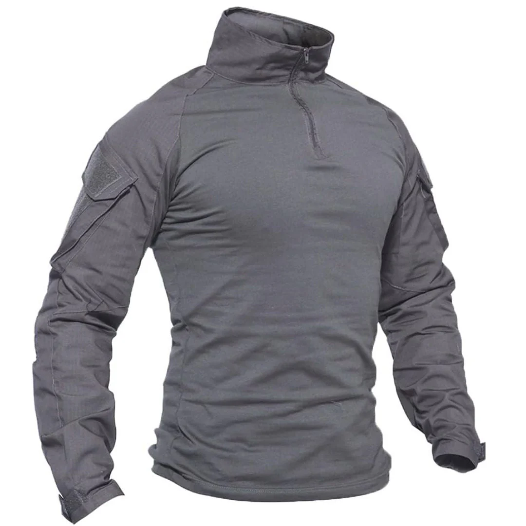 Men's Tactical 1/4 Half Zip Sweatshirt Assault Design Combat Shirt