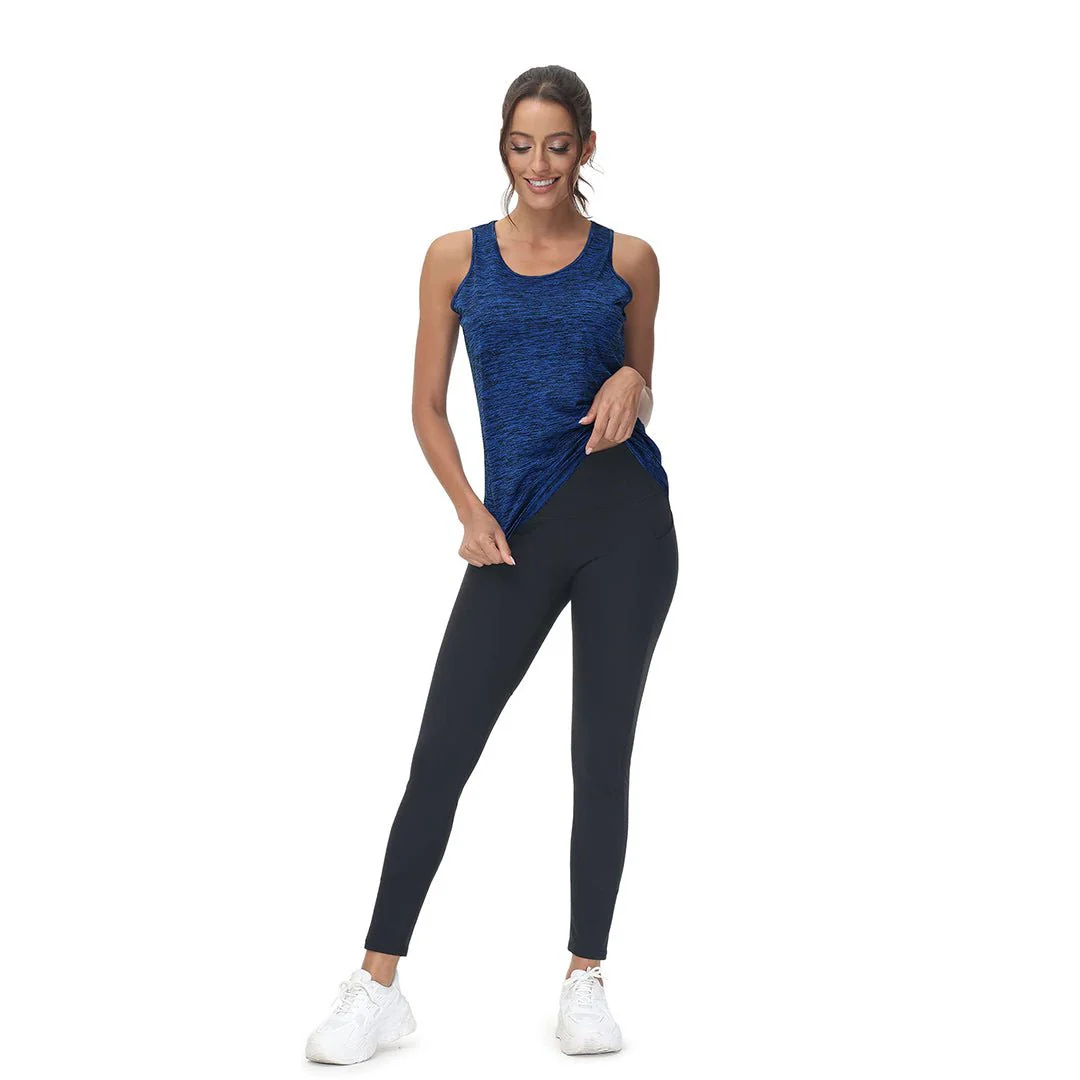 Women's Lightweight Athletic Yoga Crewneck Tank Tops
