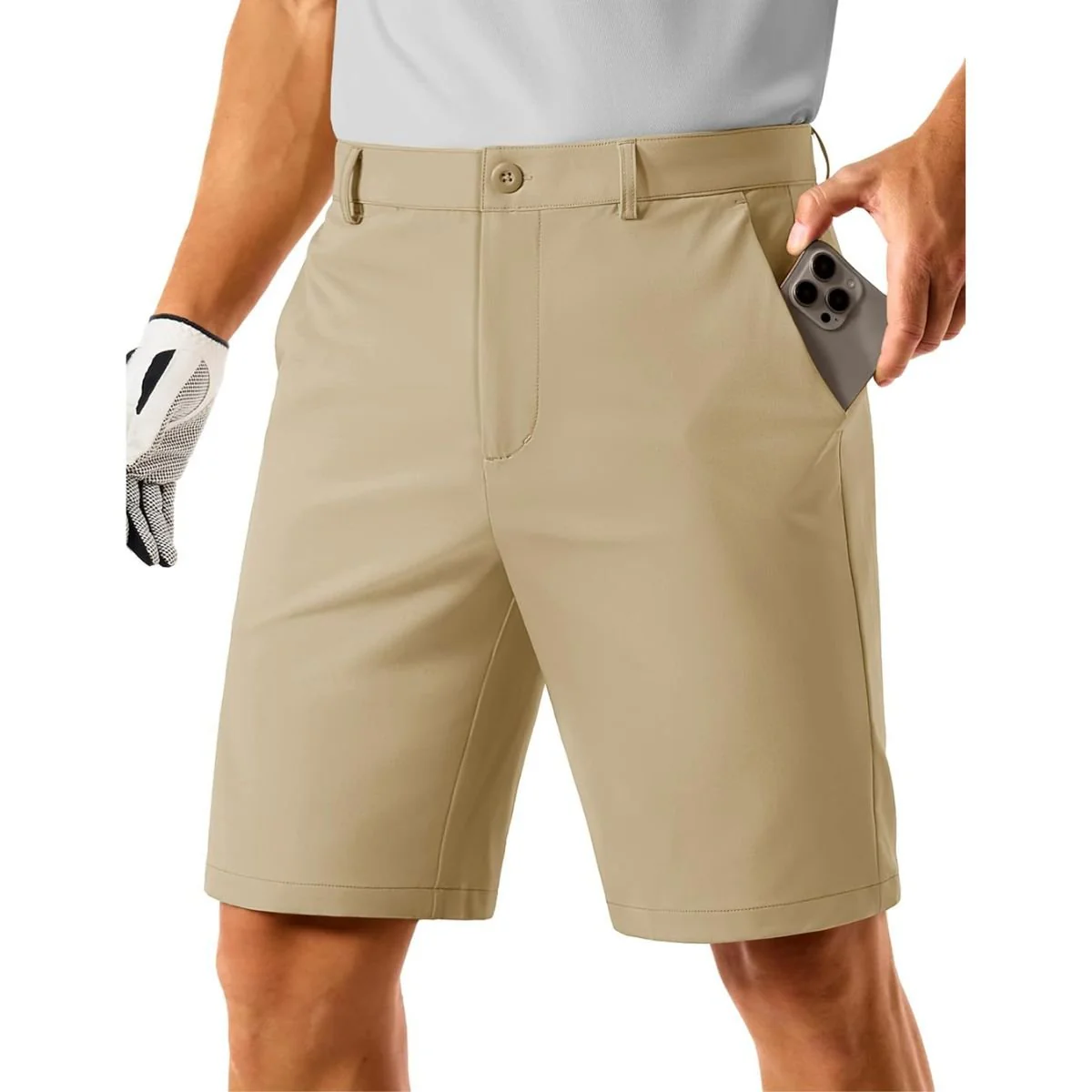Men's Golf Quick Dry Casual Flat Front Shorts with 4 Pockets