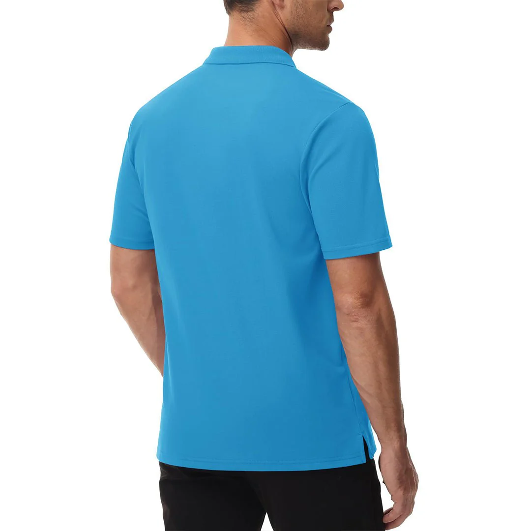 Men's Moisture Wicking Golf Polo Shirts with Pocket
