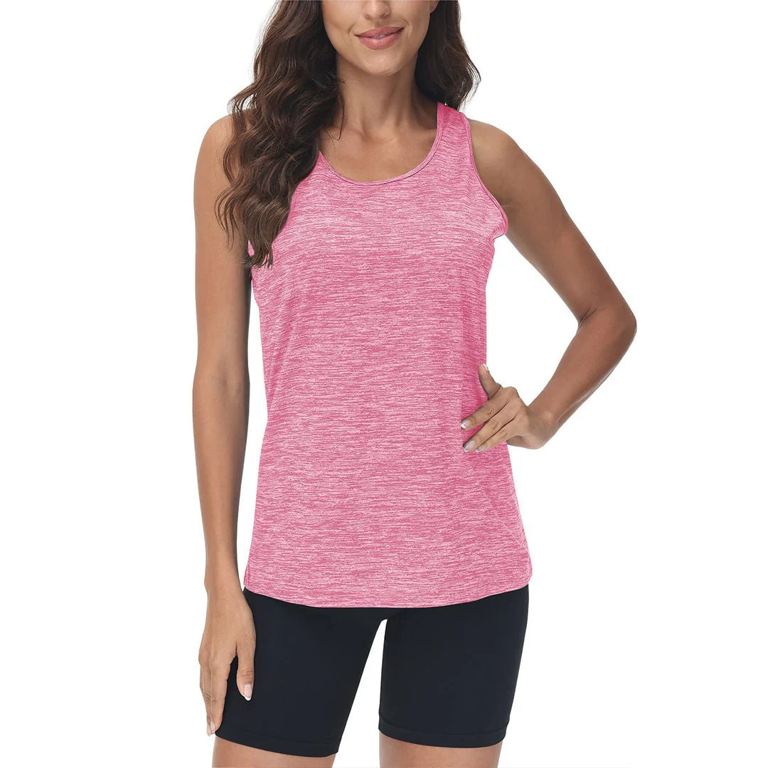 Women's Lightweight Athletic Yoga Crewneck Tank Tops