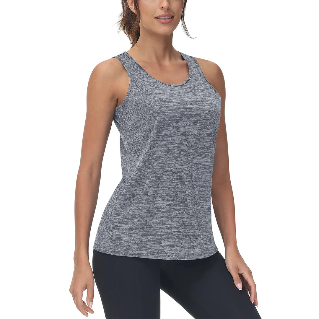 Women's Lightweight Athletic Yoga Crewneck Tank Tops