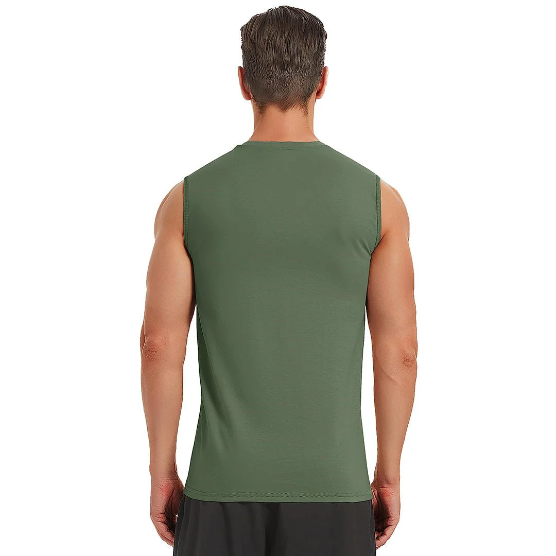 Men's Bodybuilding Tank Tops Cotton Workout T-Shirts