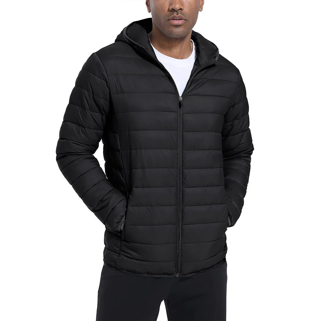 Men's Hooded Puffer Water-Repellent Down Alternative Jacket