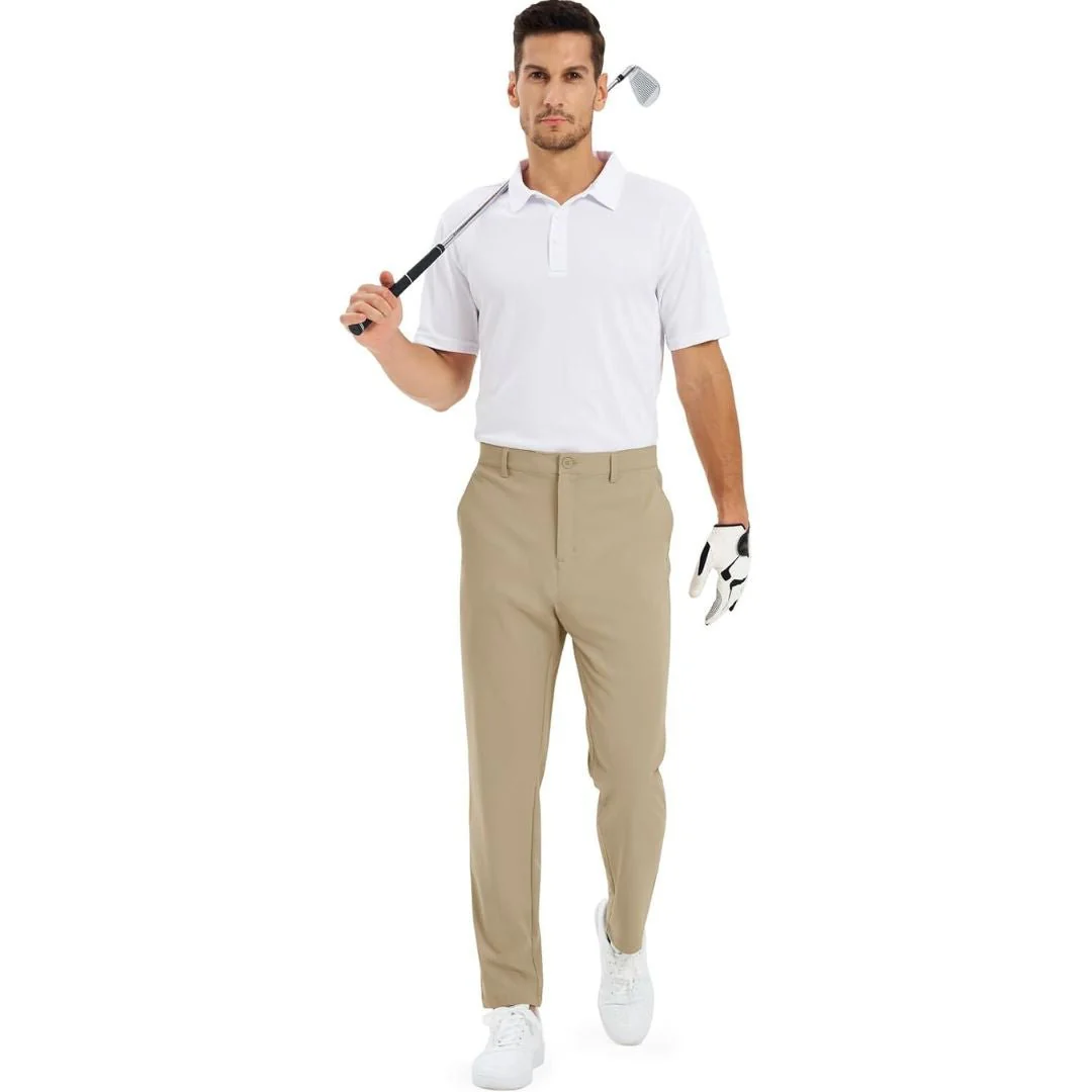 Men's Stretch Golf Pants Lightweight Classic Fit