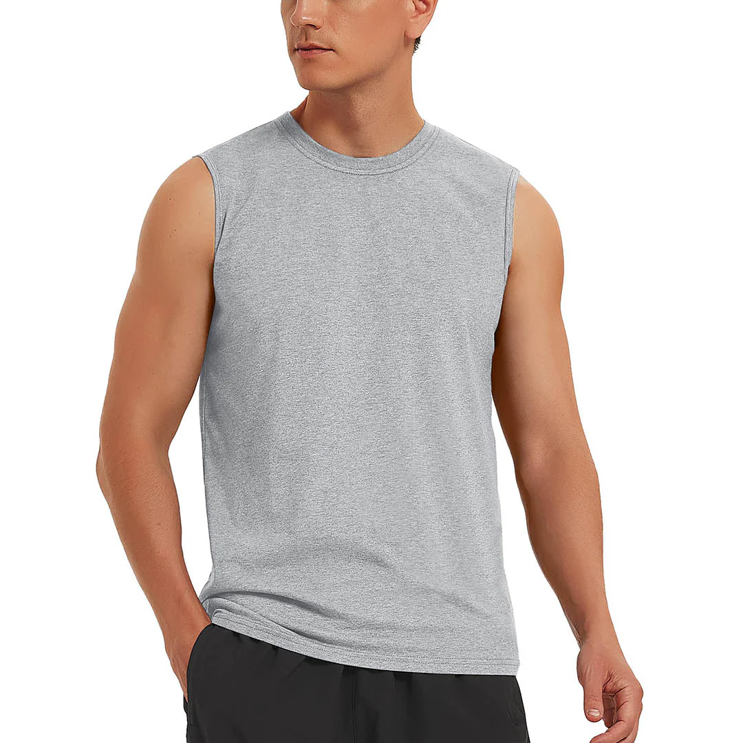 Men's Bodybuilding Tank Tops Cotton Workout T-Shirts