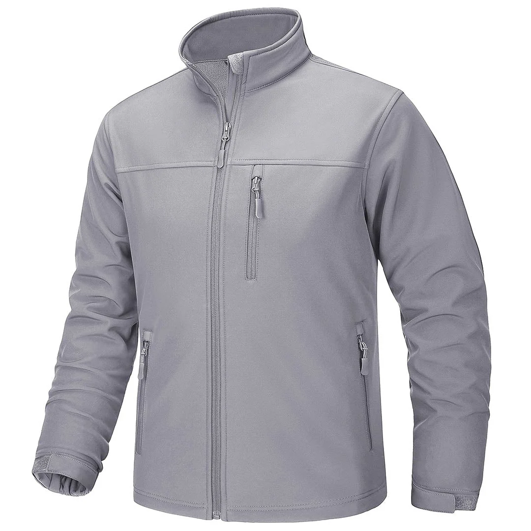 Men's Softshell Fleece Lined Water Resistant Outdoor Tactical Jackets