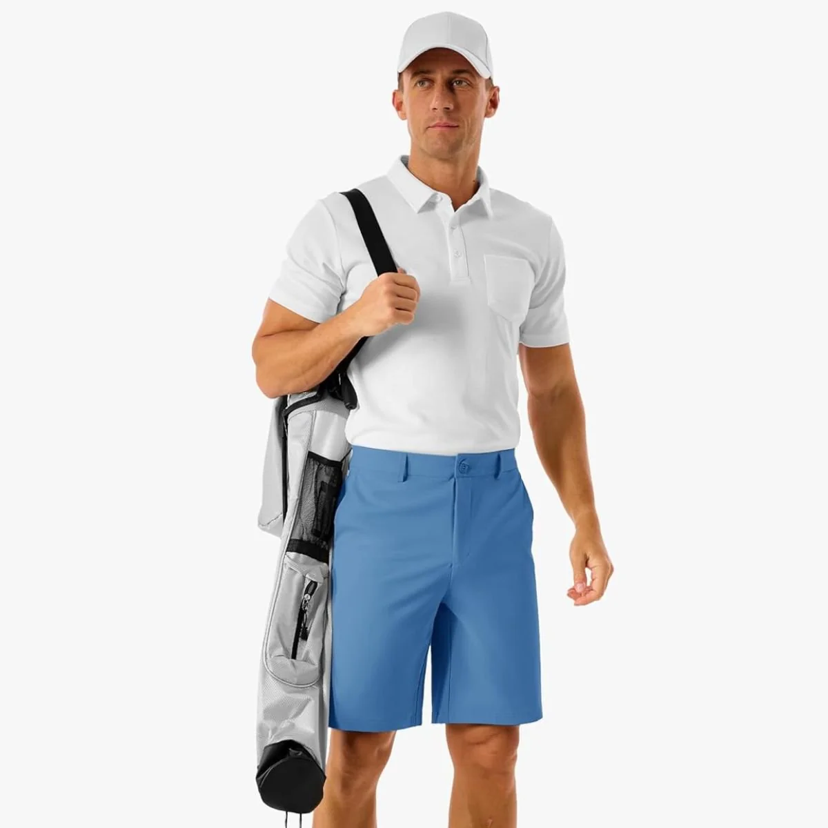 Men's Golf Quick Dry Casual Flat Front Shorts with 4 Pockets
