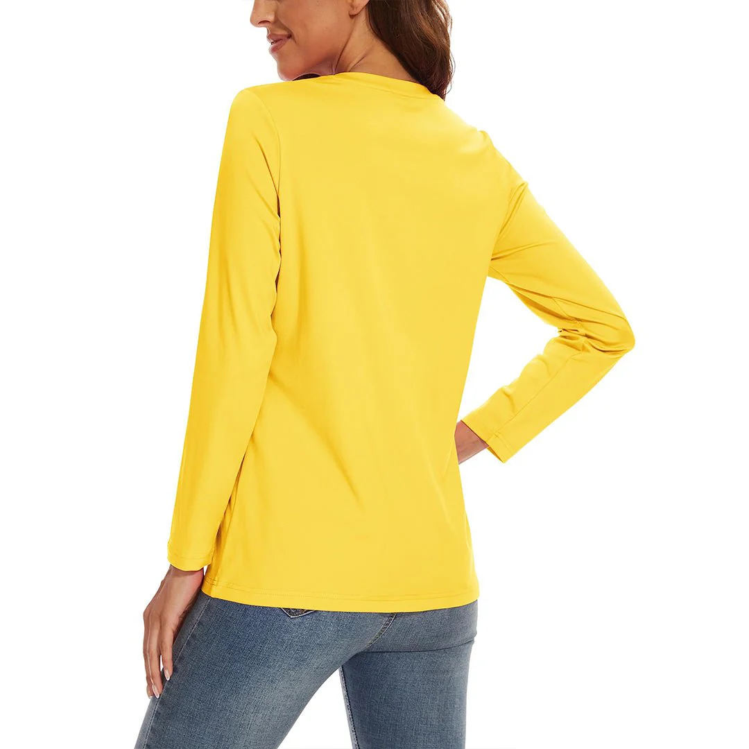 Women's UPF 80+ Quick Dry Crew Neck Long Sleeve T-Shirts