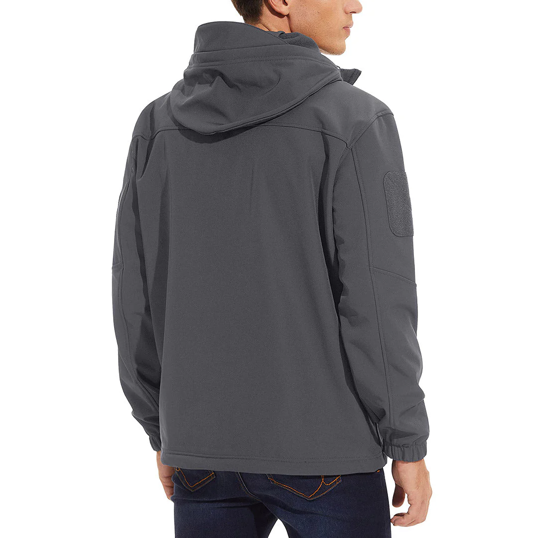 Men's Tactical Jacket with Hood Softshell Coat