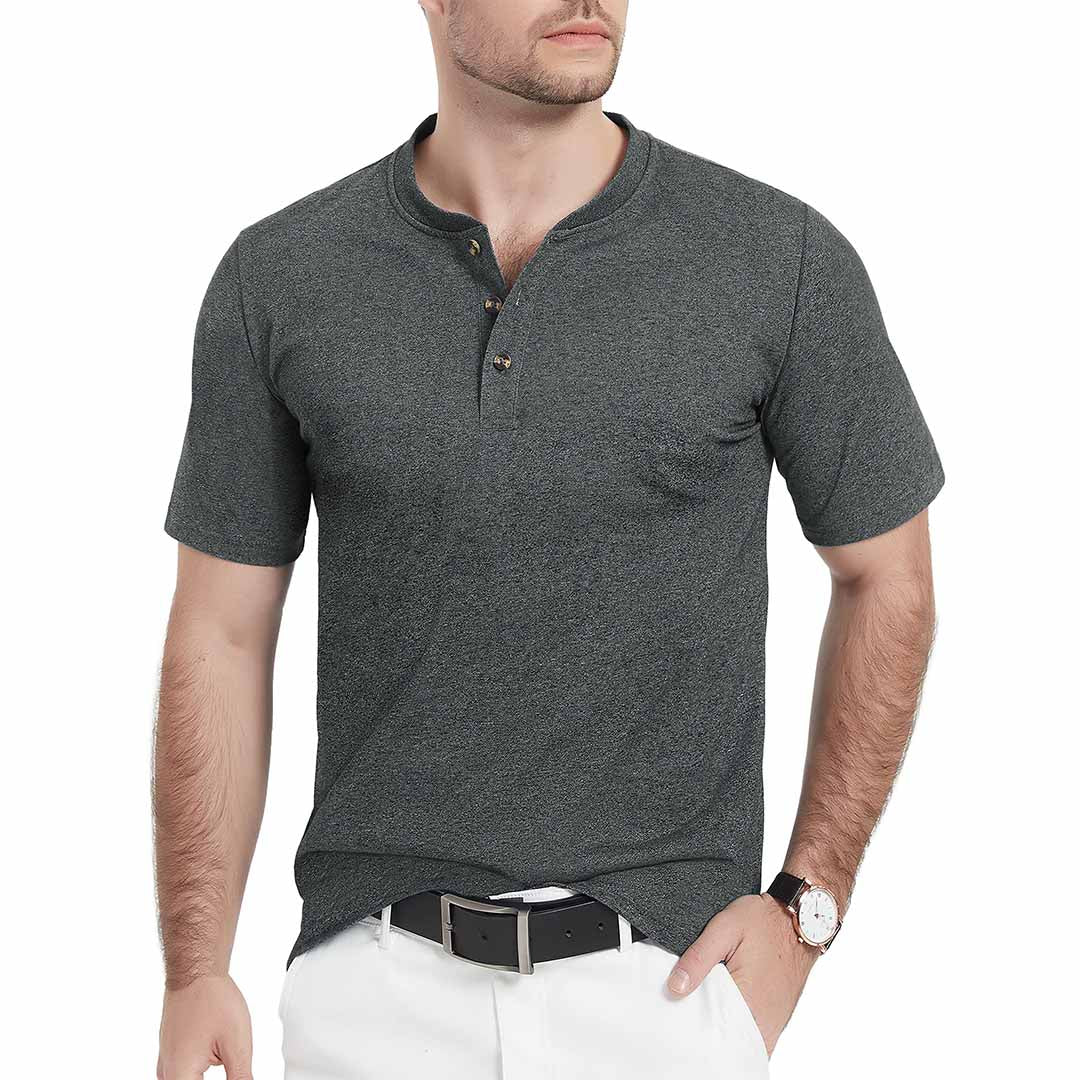 Men's Casual Cotton Henley Shirts