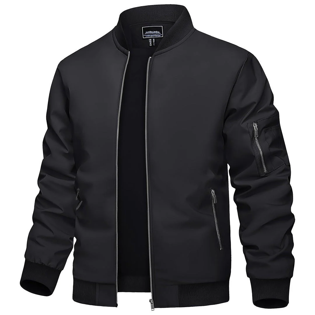 Men's Bomber Zip Pockets Outdoor Sport Jackets