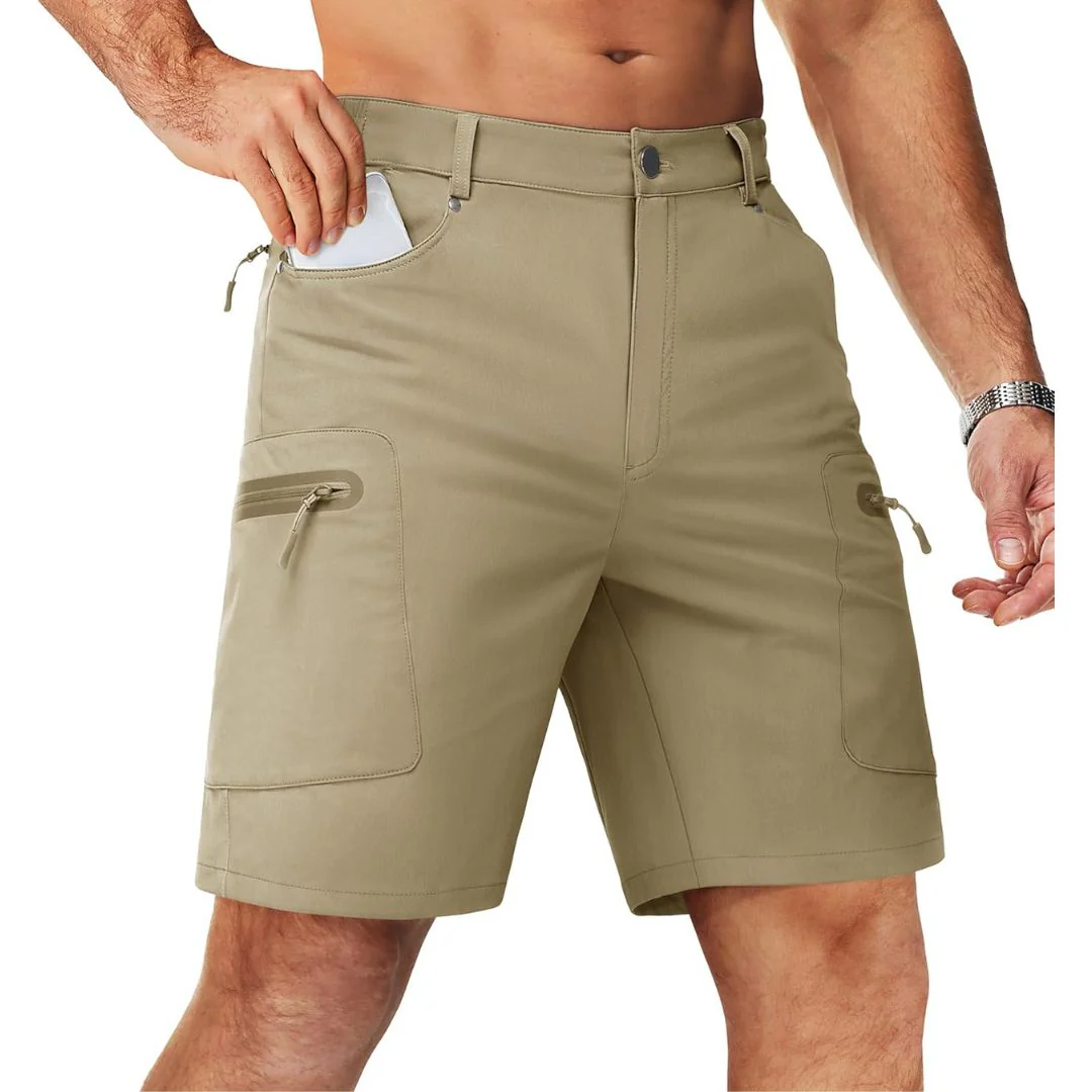 Men's Hiking Cargo Shorts with Zipper Pockets
