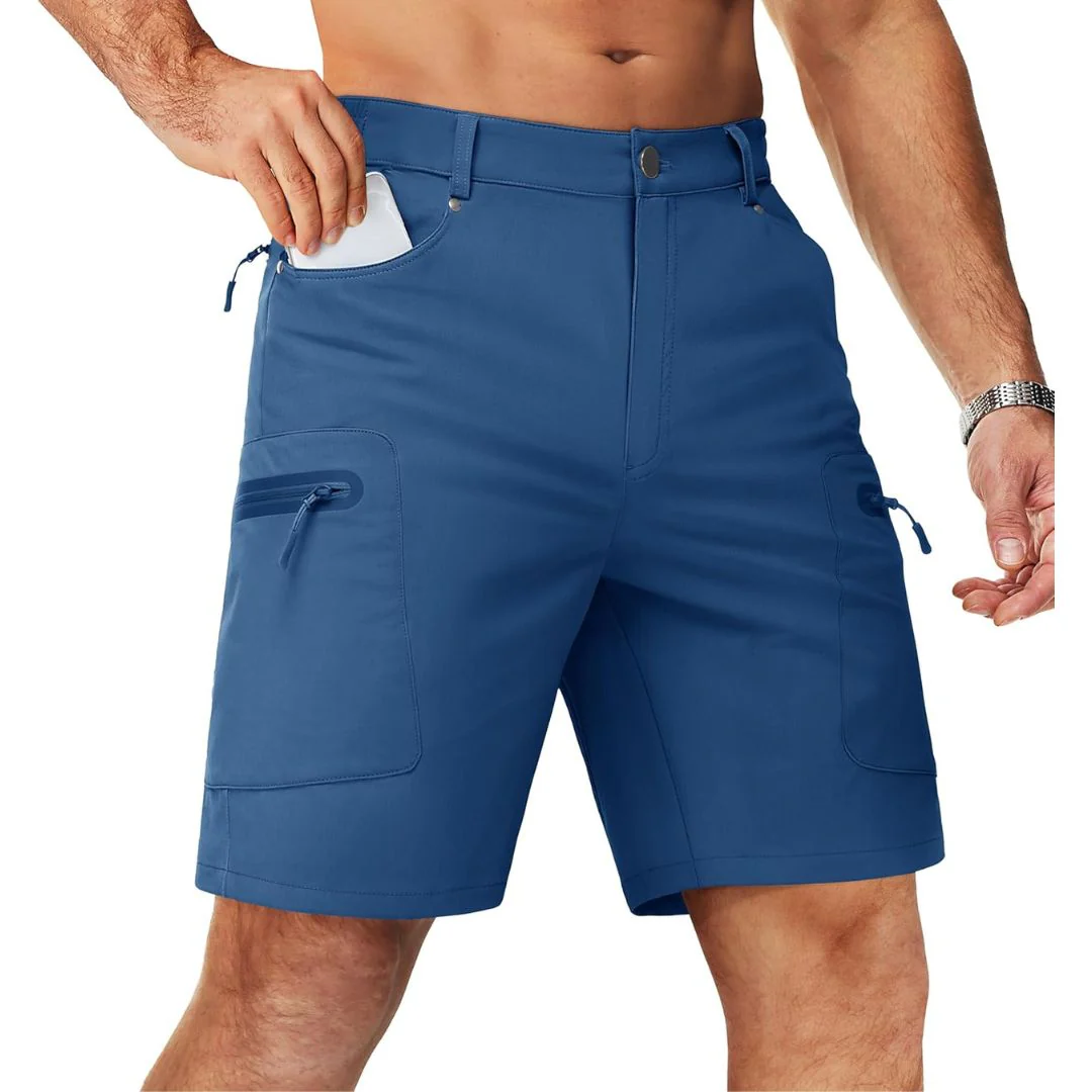 Men's Hiking Cargo Shorts with Zipper Pockets